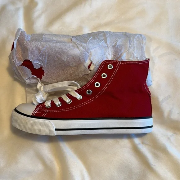 Canvas Sneakers High Top Lace ups Casual Walking Shoes Canvas Shoes - Picture 8 of 8